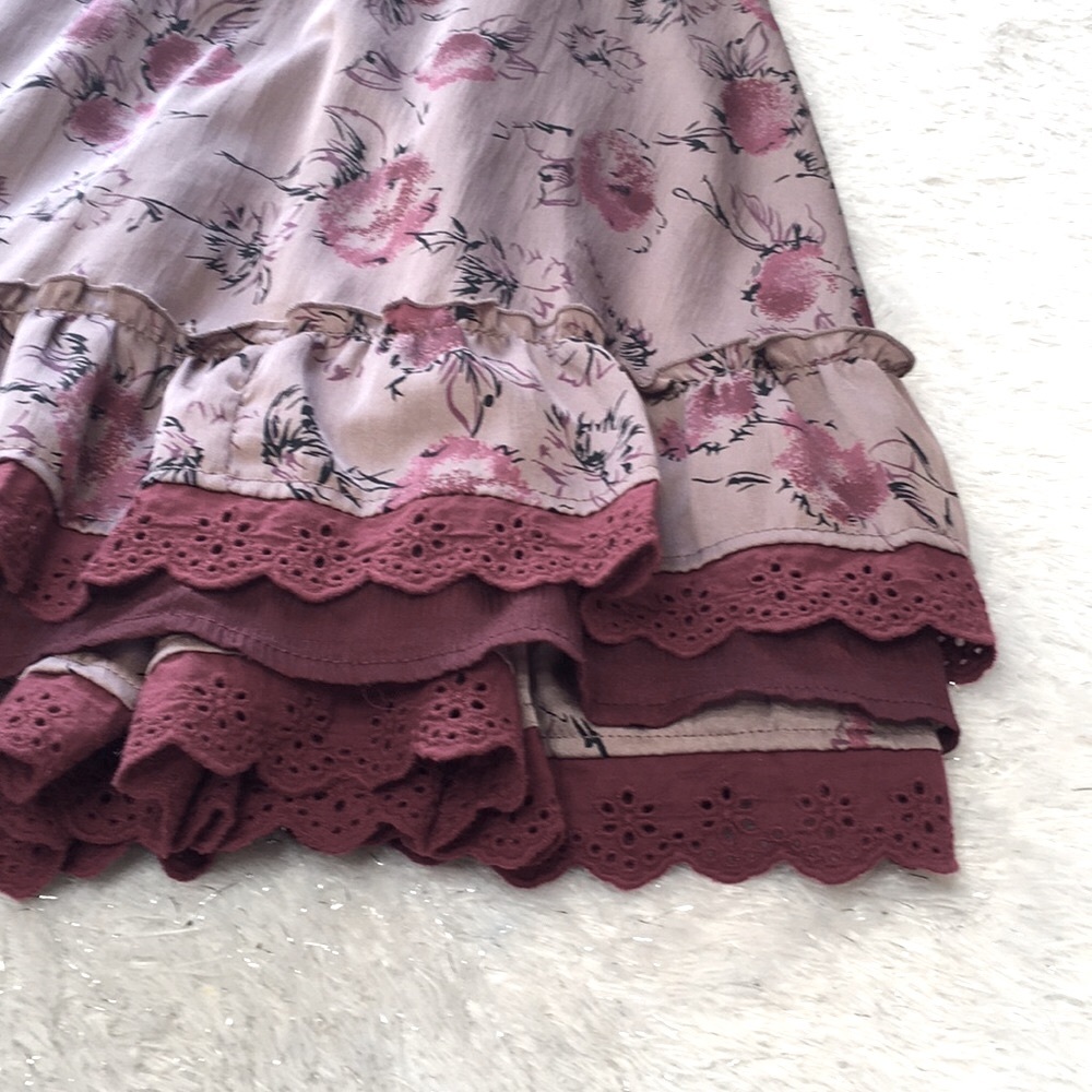 FREE PEOPLE floral dress dusty mauve - Picture 4 of 8